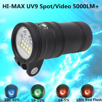 5000 Lm Wide / Spot / Red LED Video Licht für Unterwasser Digital Extreme wasserdichte Videokamera